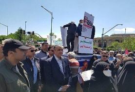 محمد اسلامی در راهپیمایی روز جهانی قدس حضور یافت