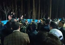 عکسی از سردار رادان در محل حمله تروریستی کرمان
