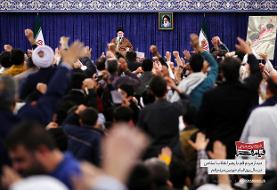 عکسی از مهمانان امروز رهبر انقلاب در حسینیه امام خمینی