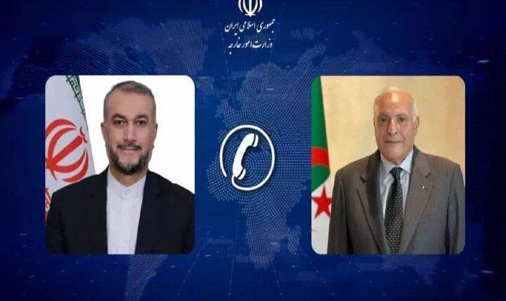 رایزنی امیرعبداللهیان با وزیر خارجه الجزایر پیرامون تحولات منطقه
