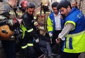 جزئیات بیشتر از تلفات فرو ریختن ساختمان دو طبقه در تهران