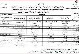 برنامه امتحانات نهایی خردادماه ۱۴۰۳ اعلام شد