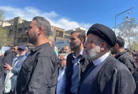 تصاویری از حضور رئیسی و دولتمردانش در راهپیمایی روز قدس
