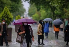 رگبار و رعدوبرق در بیشتر استان‌ها