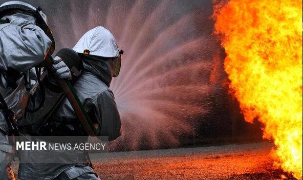 وقوع حریق یک ساختمان در خیابان ایرانشهر تهران