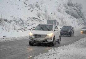 بارش برف و باران در جادههای ۸ استان