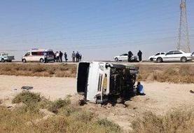 انحراف یک دستگاه مینی‌بوس ۲۴ مصدوم برجا گذاشت