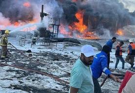 انفجار هولناک مخازن سوخت ؛ ۴ نفر کشته شدند + فیلم