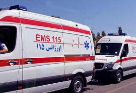 ۱۴ مصدوم در واژگونی مینیبوس حامل کارگران در کرمانشاه