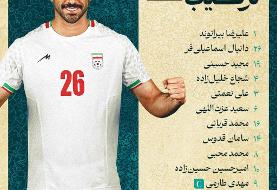 ترکیب تیم ملی فوتبال ایران مقابل کیپ‌ ورد؛ پنج تغییر بزرگ