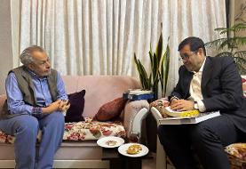 عیادت وزیر ورزش و جوانان از ابراهیم افشار