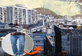 چوی سو-یانگ؛ هنرمند کره ای که با جین های فرسوده، کلان شهر می سازد(تصویری)