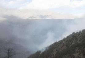 اعزام هواپیمای ایلوشن برای مهار آتش‌سوزی چالوس