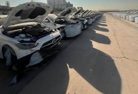 بزرگترین محموله خودروهای بنز طرح جانبازان وارد ایران شد+ عکس