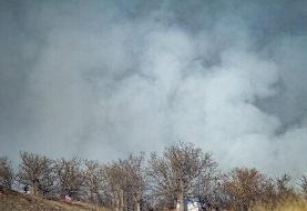 رد آتش‌سوزی جنگل‌های الیت در آسمان طالقان