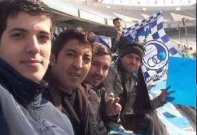 عکس| صابر کاظمی در ورزشگاه آزادی بین هواداران استقلال