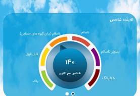 آخرین وضعیت آلودگی هوا در روز بارانی تهران