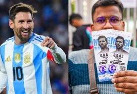 استقبال دیوانه‌وار هندی‌ها از مسی/ آنها هم دنبال ماشین دویدند!