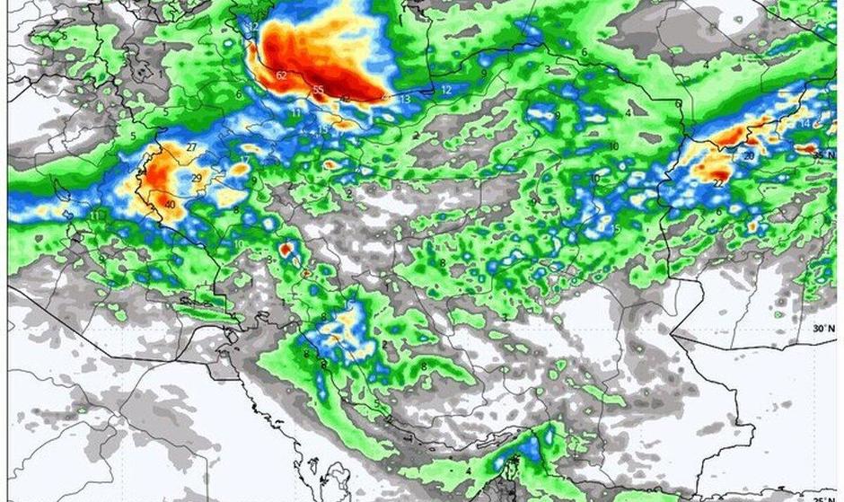 هواشناسی ۱۴۰۴/۰۹/۳۰/ تشدید سامانه بارشی در ۴ استان