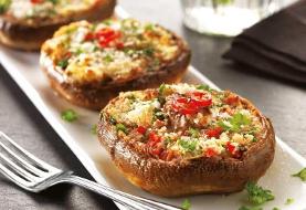 قارچ شکم پر ؛ پیش غذایی که مهمانان عاشقش می شوند