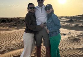 عکس| تفریح خانوادگی اوسمار در دبی