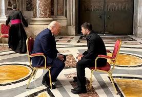 عکس؛ اولین دیدار ترامپ و زلنسکی پس از مشاجره در کاخ سفید