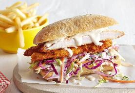 طرز تهیه ساندویچ شنیسل مرغ