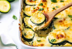 طرز تهیه کاسرول کدو سبز پنیری