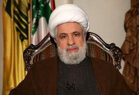شیخ نعیم قاسم: هرگز سلاحمان را تحویل دشمن نمی‌دهیم (فیلم)