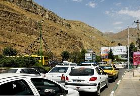 ترافیک سنگین در محور چالوس