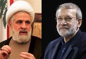 دیدار دبیرکل حزب الله لبنان با لاریجانی