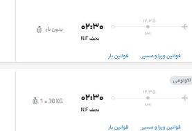 قیمت پرواز تهران - نجف، امروز ۲۴ شهریور ۱۴۰۴