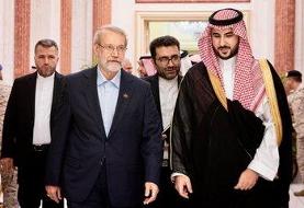 دیدار و گفتگوی علی لاریجانی با خالد بن‌سلمان آل‌سعود/ علت تشکر وزیر دفاع عربستان از دبیر شورای ...