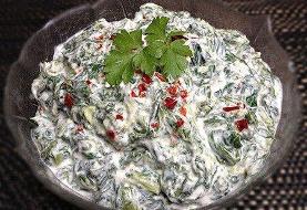 طرز تهیه بورانی اسفناج خانگی