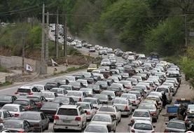 ترافیک سنگین در چالوس و هراز/ انسداد ۶ محور شریانی و غیر شریانی  