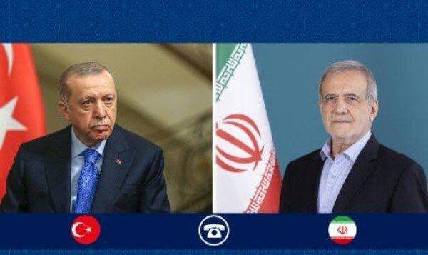 گفتگوی تلفنی پزشکیان و اردوغان حول مسائل منطقه