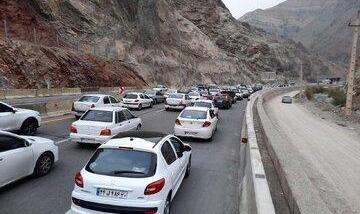 ترافیک سنگین در محورهای هراز، پردیس - تهران و قزوین- کرج