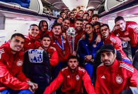 عکس | طارمی و بازیکنان المپیاکوس روی هوا جشن گرفتند