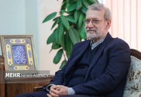 علی لاریجانی: اگر مذاکرات با آمریکا موفق باشد، می‌توان آن را گسترش داد