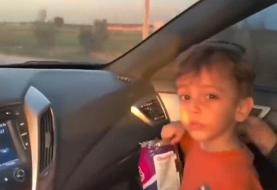 نجات پسربچه جامانده در جاده گنبدکاووس