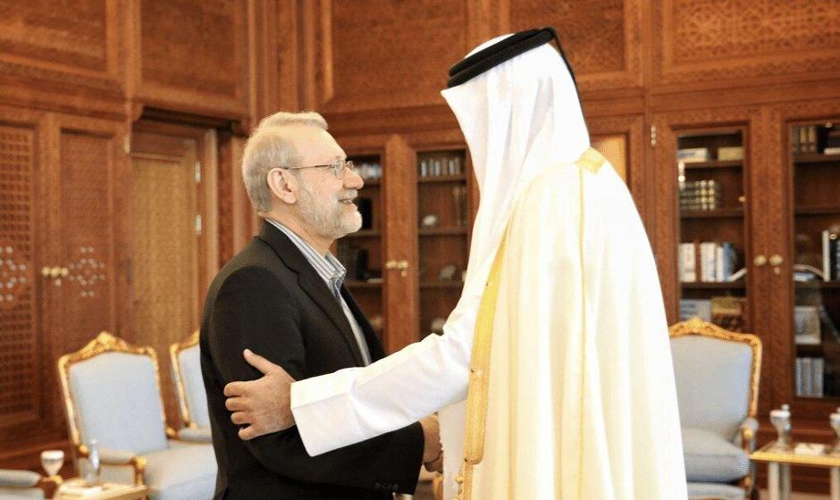 تصاویر دیدار لاریجانی با امیر قطر