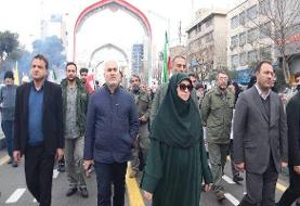 حضور رئیس سازمان حفاظت محیط زیست در راهپیمایی ۲۲ بهمن