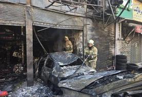 آتش سوزی در مغازه مکانیکی یک قربانی گرفت