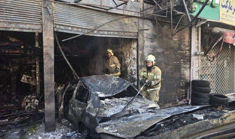 آتش سوزی در مغازه مکانیکی یک قربانی گرفت