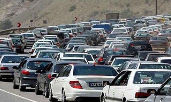 ترافیک سنگین در جاده چالوس