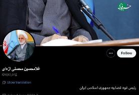 شبکه اجتماعی ایکس تیک آبی محسنی اژه‌ای هم پاک کرد/عکس