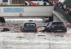 بارندگی و بادهای شدید باعث رانش زمین و سیل در سراسر یونان شد