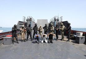 تمرین آزادسازی کشتی ربوده شده در رزمایش مرکب دریایی ایران و روسیه