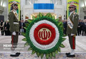 مراسم تجدید میثاق وزیر و کارکنان وزارت امور خارجه با آرمان‌های امام