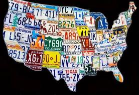 پلاک خودروها در آمریکا چه شکلی است؟